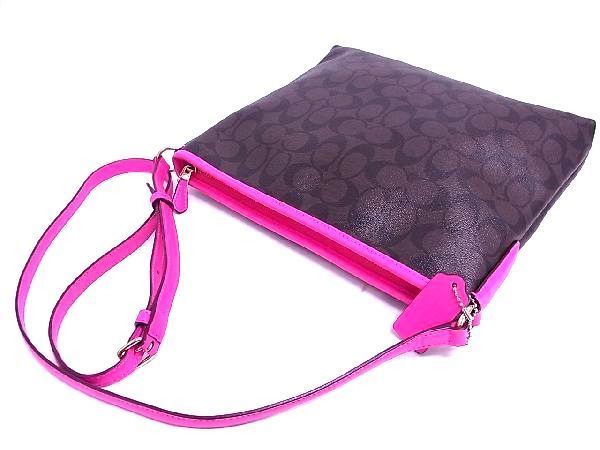 1円 □美品□ COACH コーチ F23866 シグネチャー PVC×レザー 