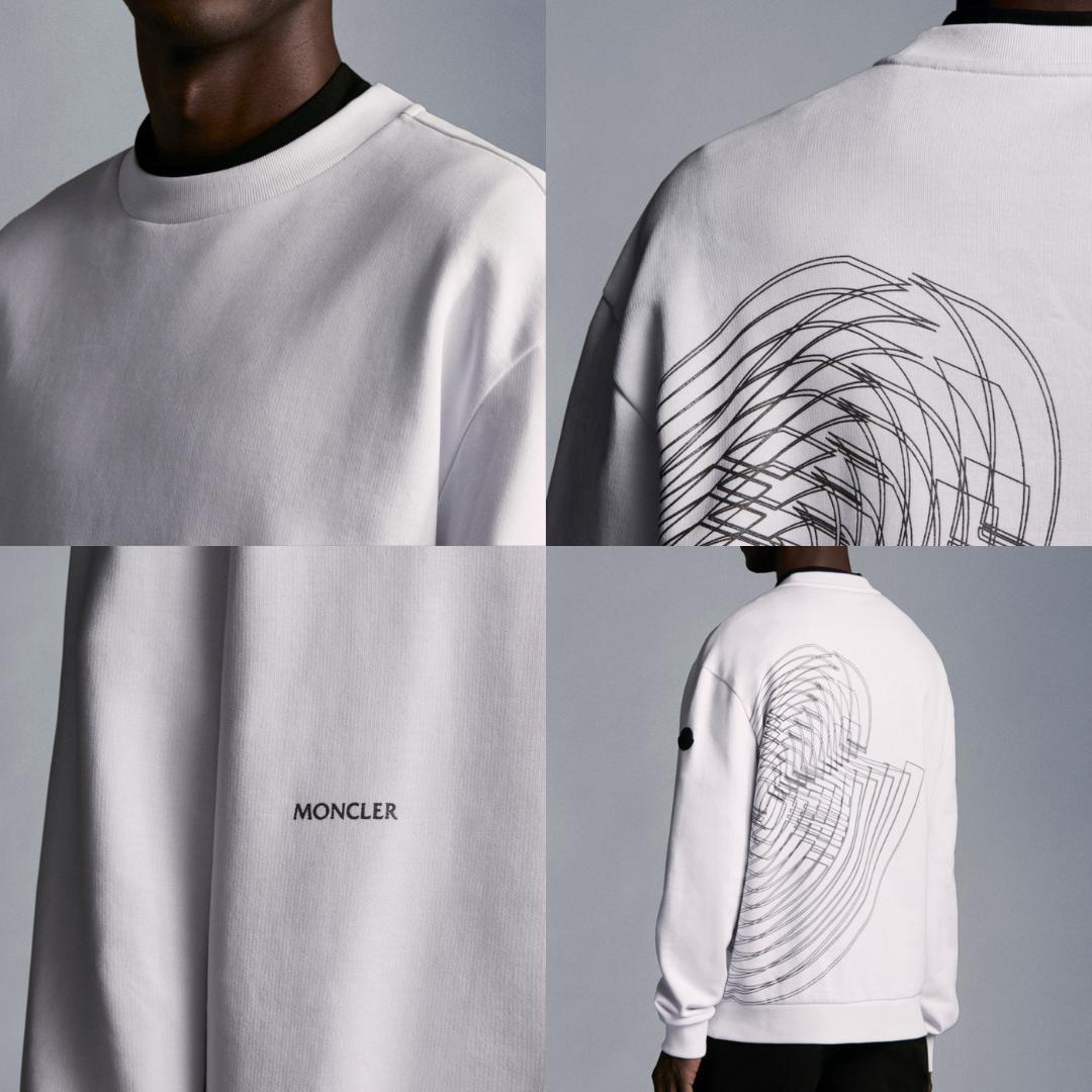定価8万円☆新品未使用タグ付き☆本物保証！ MONCLER グラフィックロゴバックプリント スウェット XLサイズ　ホワイト　完売品　トレーナー MONCLER -最高級 2026年最新Yahoo!オークション Cropped sweatshirt MONCLERのフリマアイテム一覧