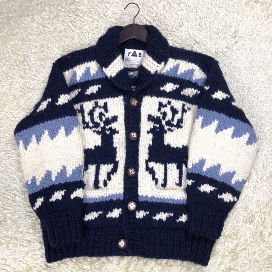 定価約5万円】FAB カウチンニット MADE IN CANADA セーター ウッド 