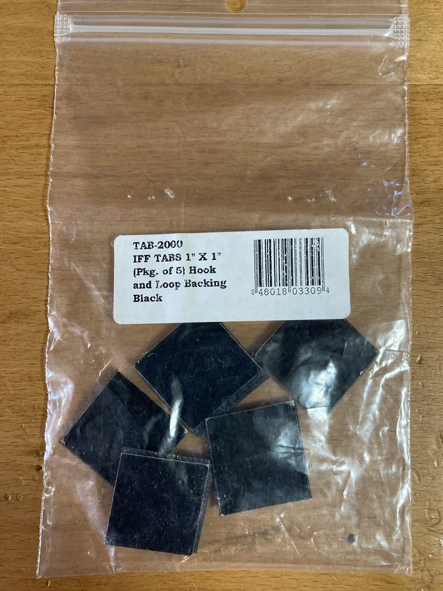 実物 BHI製 TAB-2000 IFF TABS 1 X 1(Pkg.of 5)Hook and Loop Backing Black 初期アフ devgru seals delta