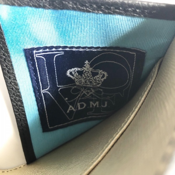 アクセソワ・ドゥ・マドモワゼル AccessoiresDeMademoiselle(ADMJ) 2つ折り財布 - レザー 黒 財布 - アクセソワ・ドゥ・マドモワゼル美品 アクセソワ・ドゥ・マドモワゼル レ Accessoires &frasl;