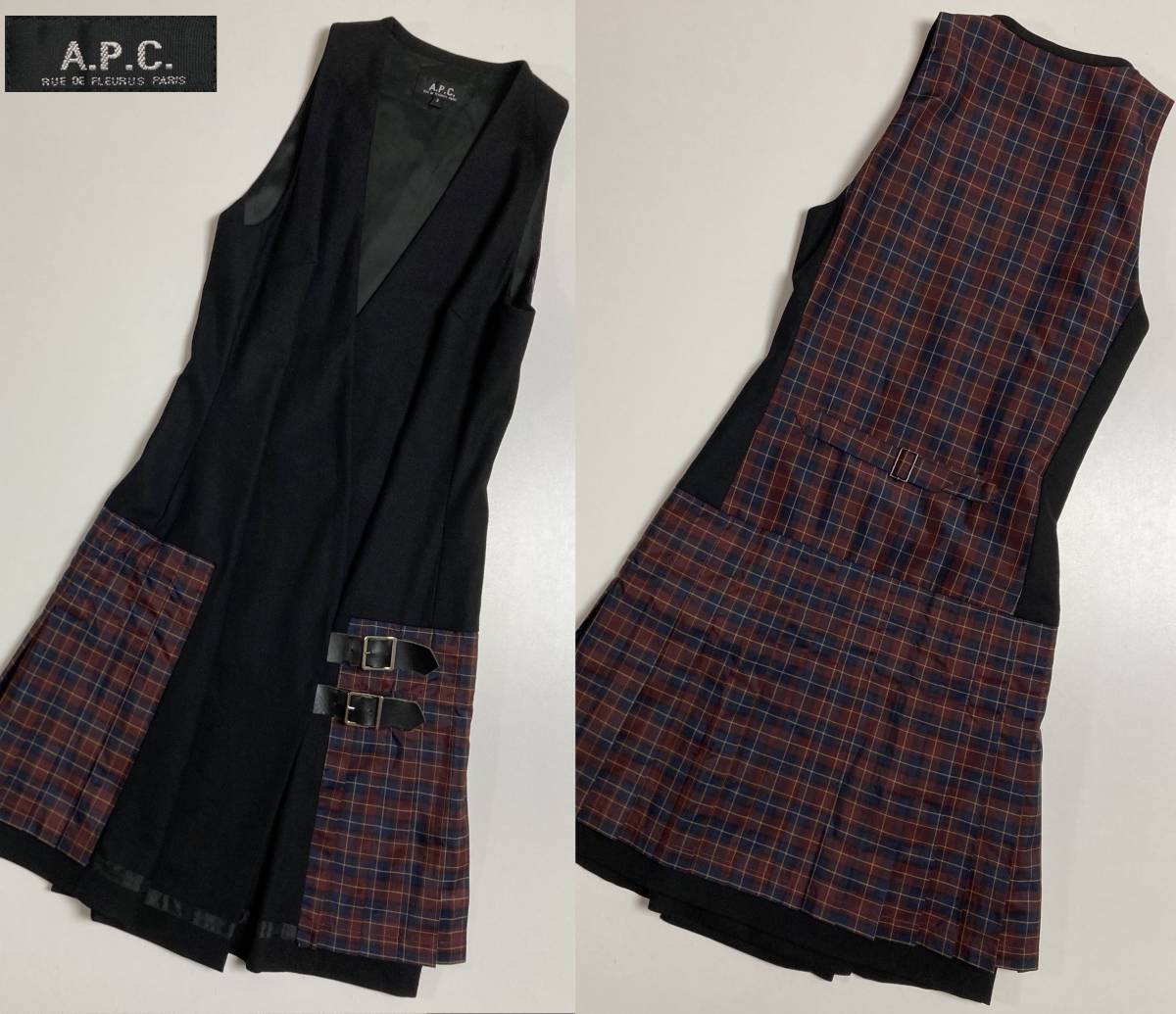 A.P.C. アーペーセー ジレ ベスト ロング プリーツ ワンピース HIVER 