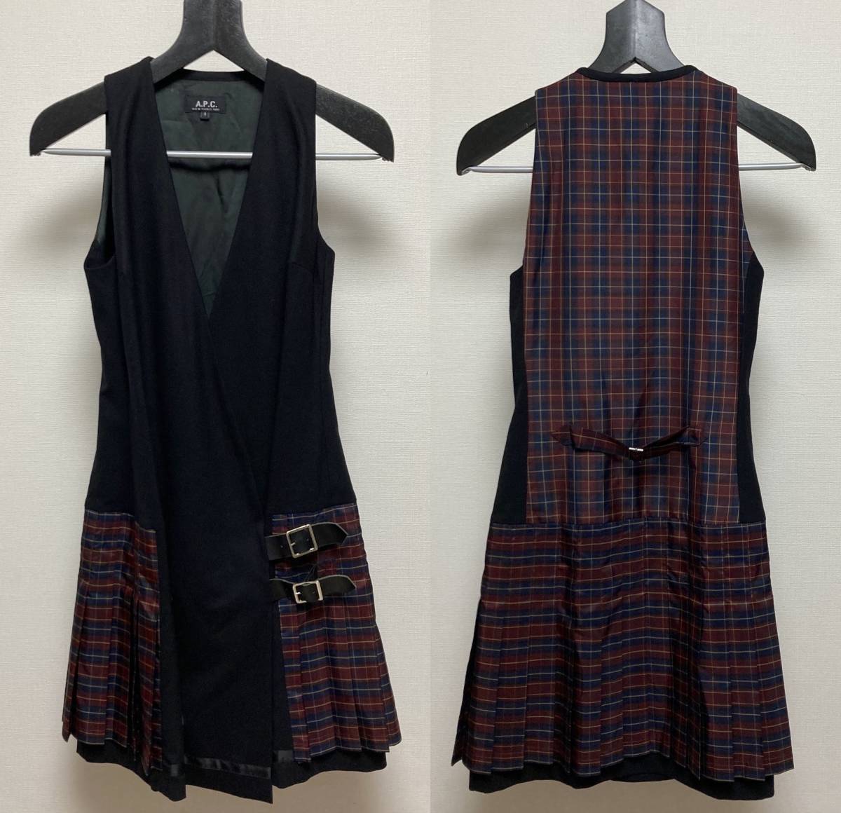 A.P.C. アーペーセー ジレ ベスト ロング プリーツ ワンピース HIVER 