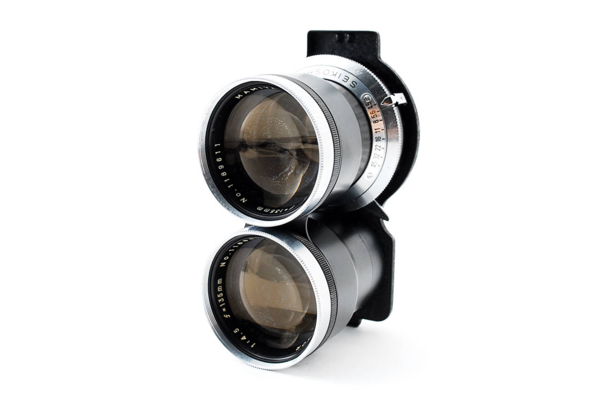カメラ 【完動品】MAMIYA SEKOR 135mm F4.5 二眼レフ レンズ 動作確認済み