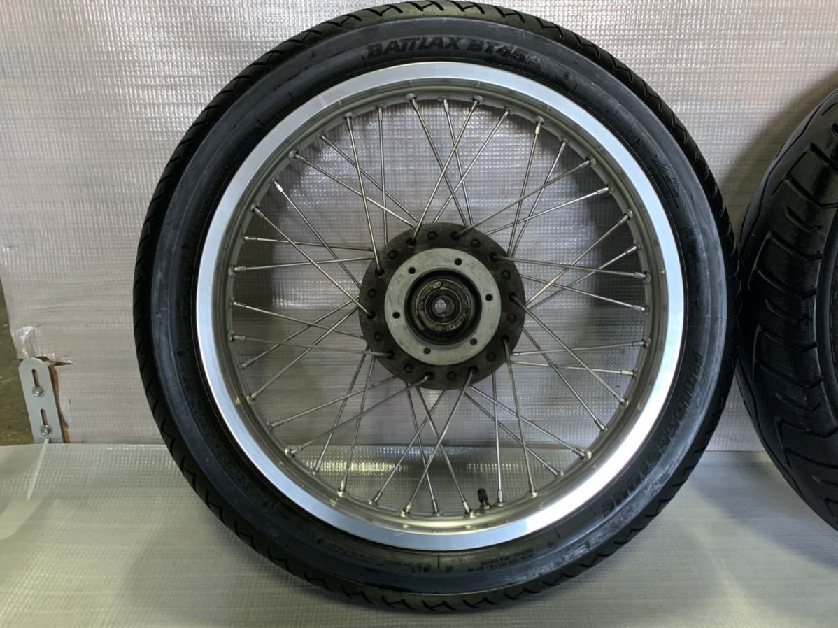 美品 Z1 Z2 H2 SS750 750SS 6穴 DID アルミ ワイドリム ステンレス 