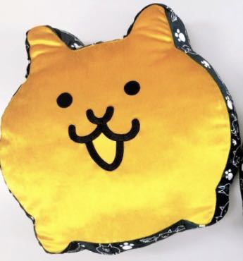 ☆送料無料☆ にゃんこ大戦争 ダイカットリバーシブルクッション 金
