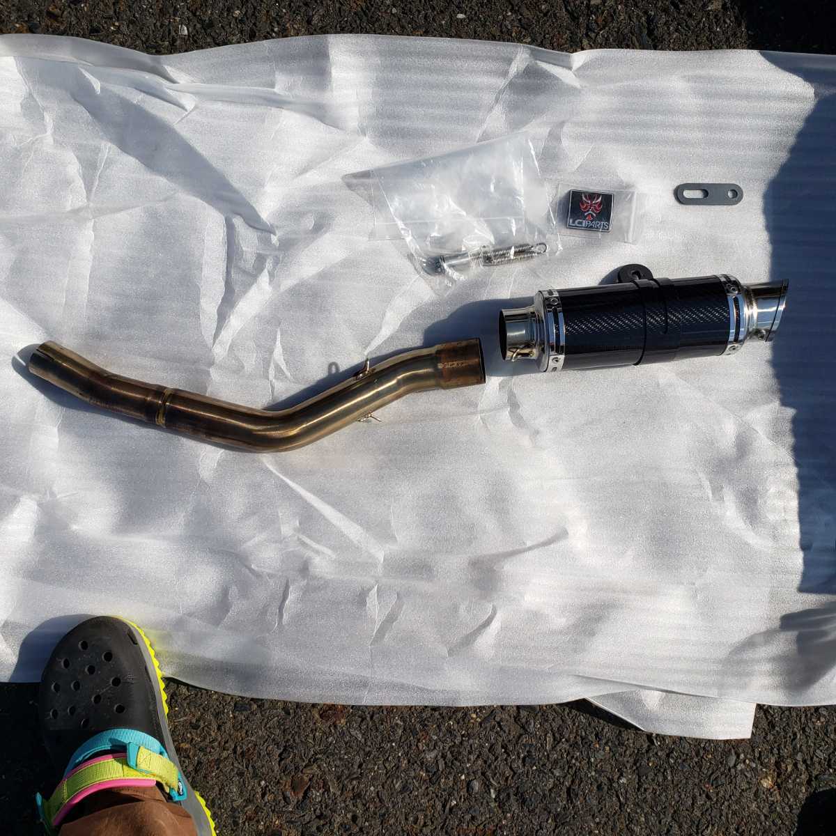 CRF250L MD47 マフラー カーボン LCI製 中古(マフラー本体（社外 