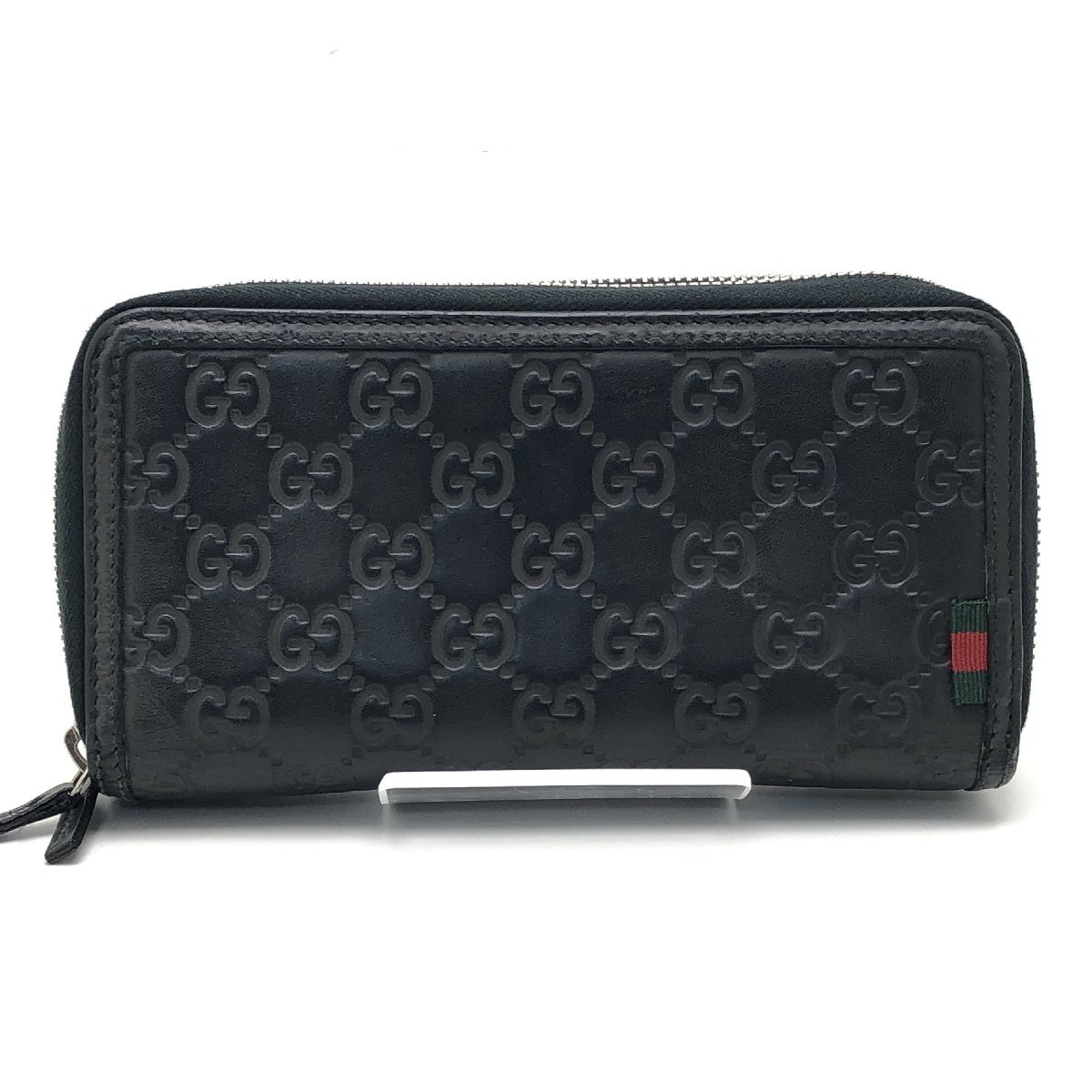 美品✨GUCCI グッチシマ GG ジップアラウンド オーガナイザー ブラック