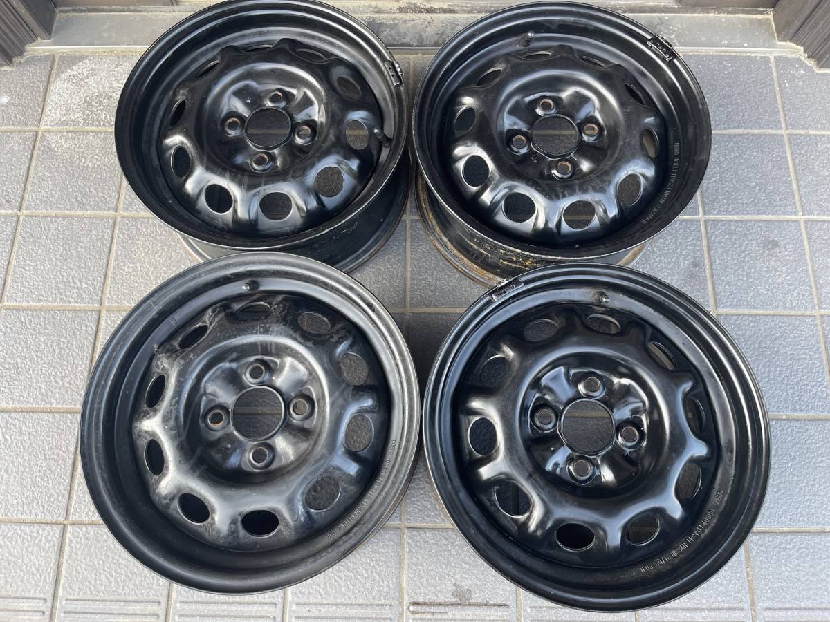 【100%新品，2025】 日産純正 キューブ ラシーン サニー ウイングロード 14x5.5J 114.3 スチール 4本(純正品)｜売買されたオークション情報、yahooの商品情報をアーカイブ公開 - オークファン 4穴