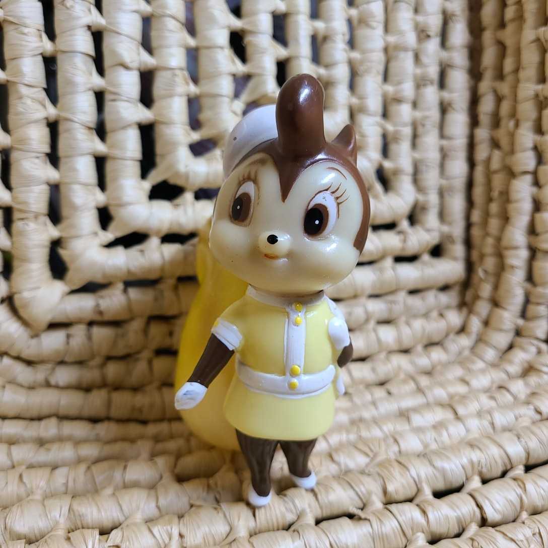 希少レア☆昭和当時の品物☆サンヨークレジットのリス ソフビ貯金箱