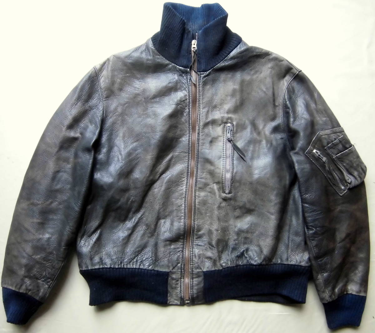 【超激得，爆買い】 ドイツ連邦西ドイツ軍BWブラック革レザーフライトジャケット(戦闘服)｜売買されたオークション情報、yahooの商品情報をアーカイブ公開 - オークファン 戦闘服