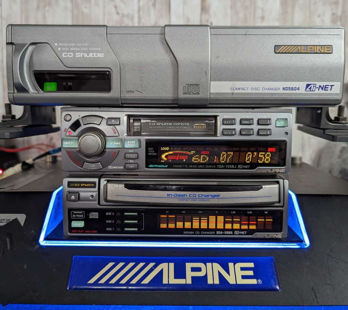 アルパイン 上位モデル TDA-7558J 訳有3DA-5986 CD カセットテープ