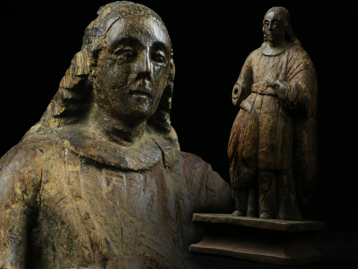 江戸期 隠れキリシタン 木造木彫 マリア観音像 36.5㎝(東洋彫刻)｜売買されたオークション情報、yahooの商品情報をアーカイブ公開 - オークファン その他