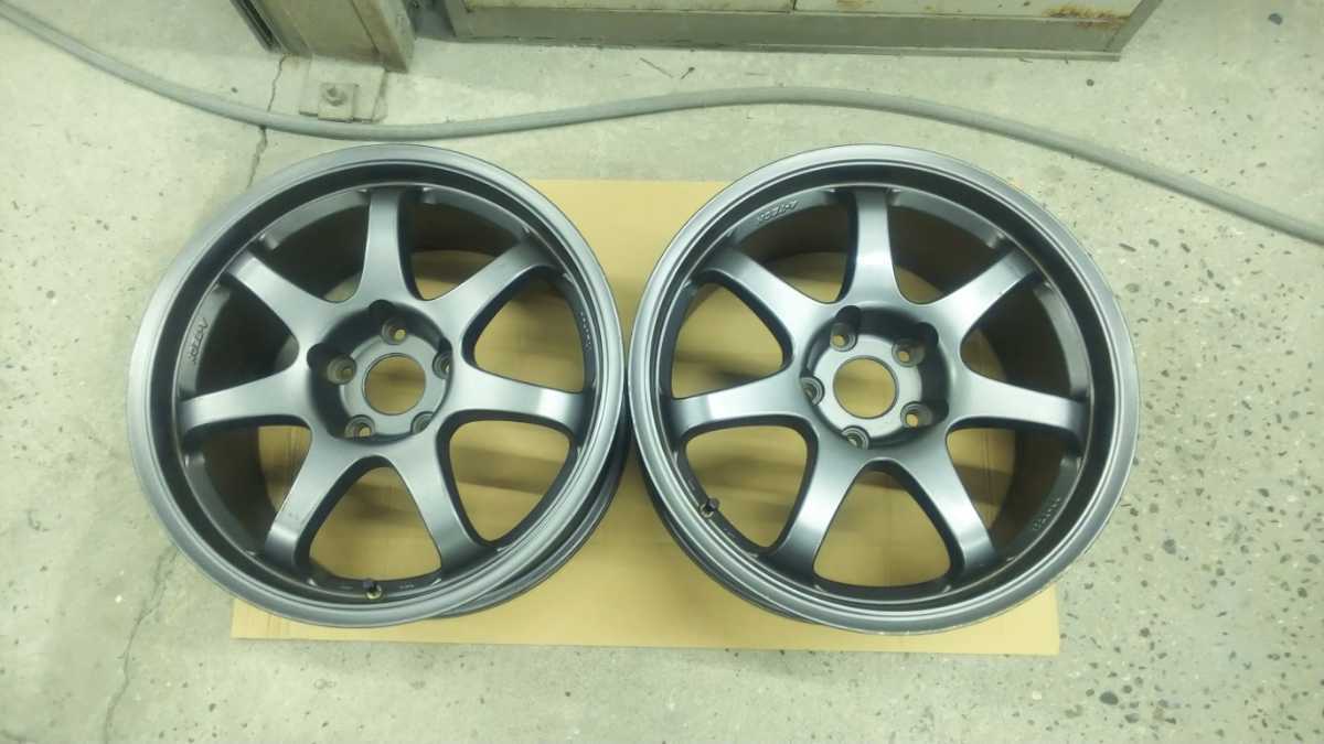 社外17インチ 中古ホイール A-TECH 5穴114.3 8Jオフセット+35 2本