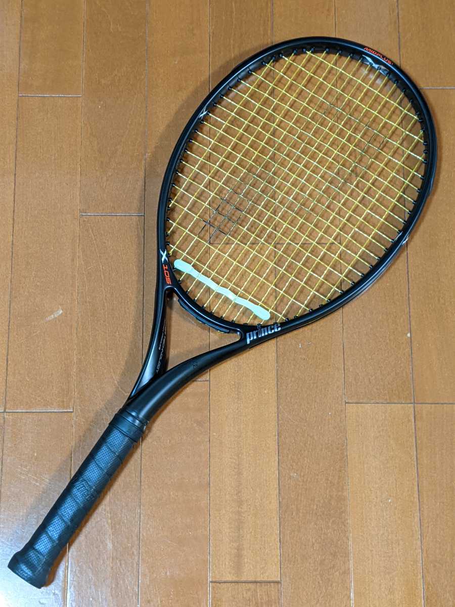 プリンス X105右利き用グリップ2ケース付き美品Prince プリンス X105