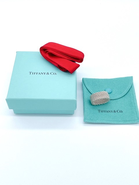 Tiffany シルバーリング 巾着、箱付き Tiffany & Co. 1837 リング 9号