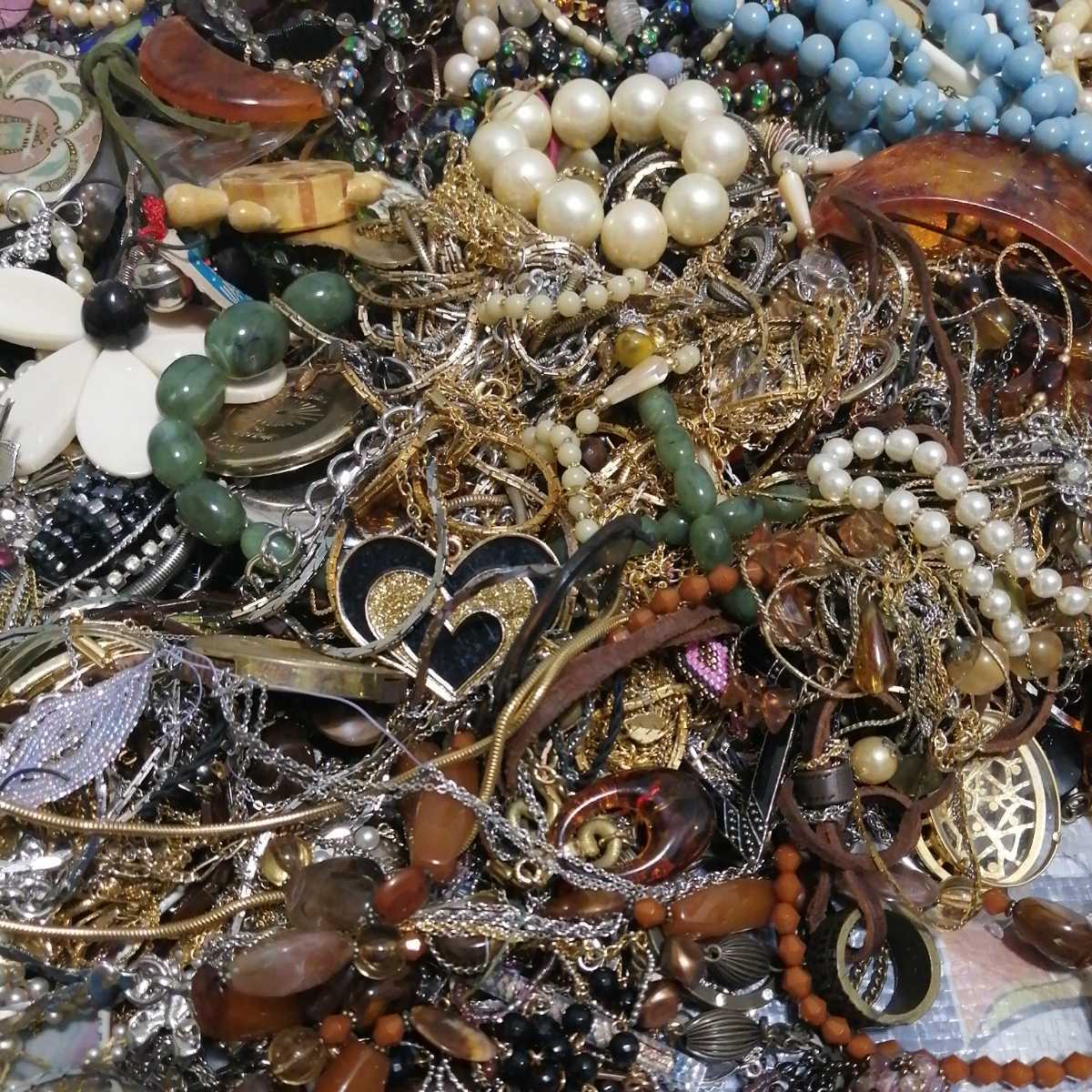 大量アクセサリーネックレス パール系 ブローチ ネクタイピン ゴールド