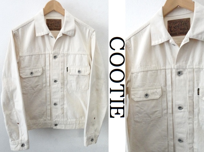 COOTIE:クーティー/Levi's 507XX 2nd タイプ/セルビッチ ホワイトデニム トラッカージャケット/ジージャン/Lsize/白/セカンド 赤耳