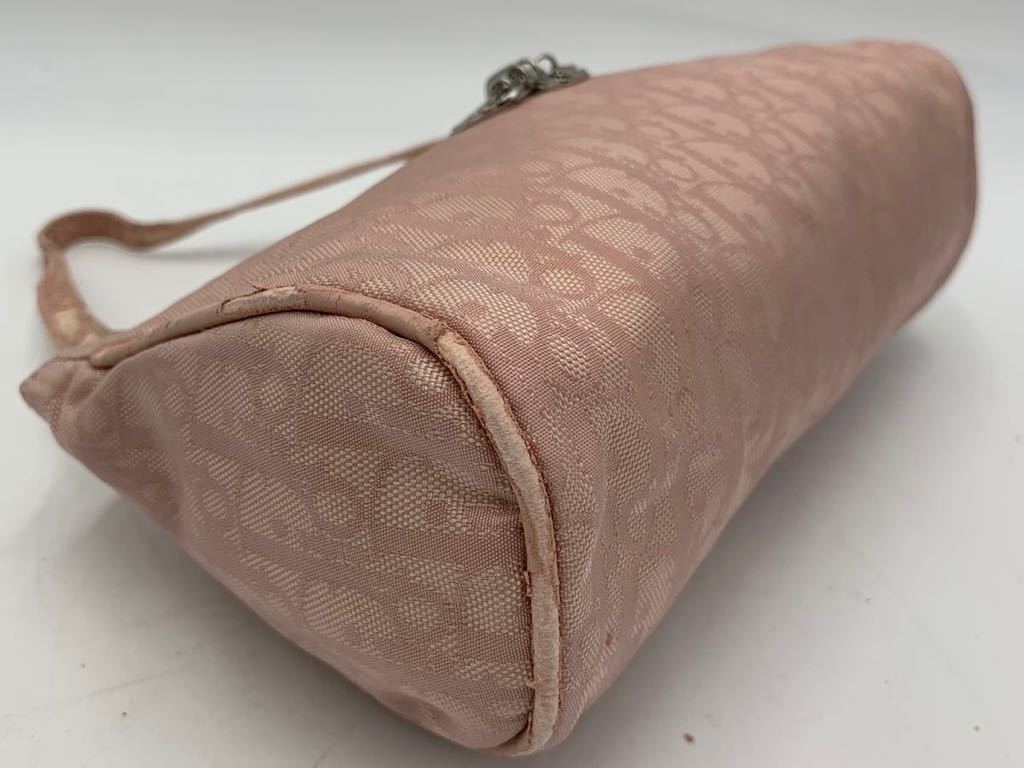 DIOR ディオール　トロッター　ハンドバッグ　ポーチ　ファスナー　ブランド　オシャレ Dior トロッター クリスチャン 美品Christian トロッター柄 バニティ