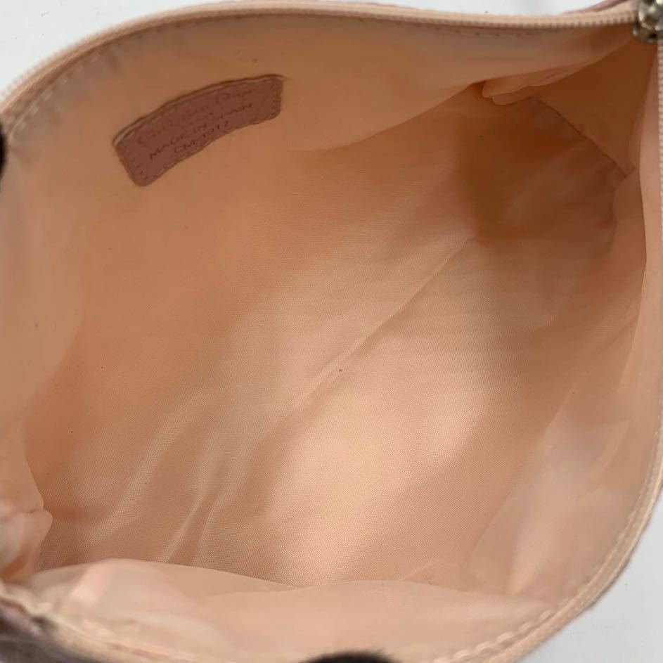 DIOR ディオール　トロッター　ハンドバッグ　ポーチ　ファスナー　ブランド　オシャレ Dior トロッター クリスチャン 美品Christian トロッター柄 バニティ