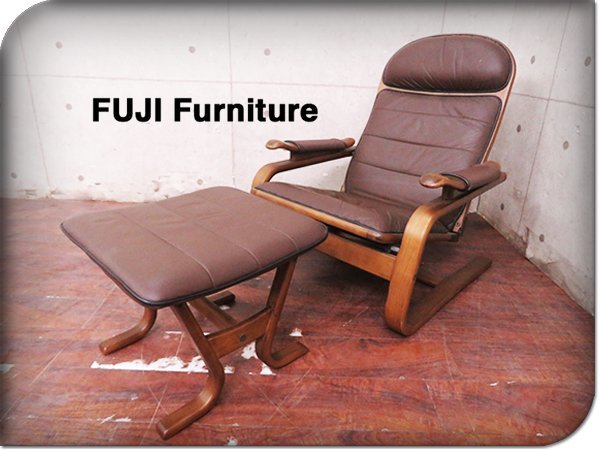 【お得】 FUJI Furniture/フジファニチア 高級 北欧スタイル 本革張り モダン リクライニングチェア オットマンセット 25万 smm2079m(革製)｜売買されたオークション情報、yahooの商品情報をアーカイブ公開 - 革製