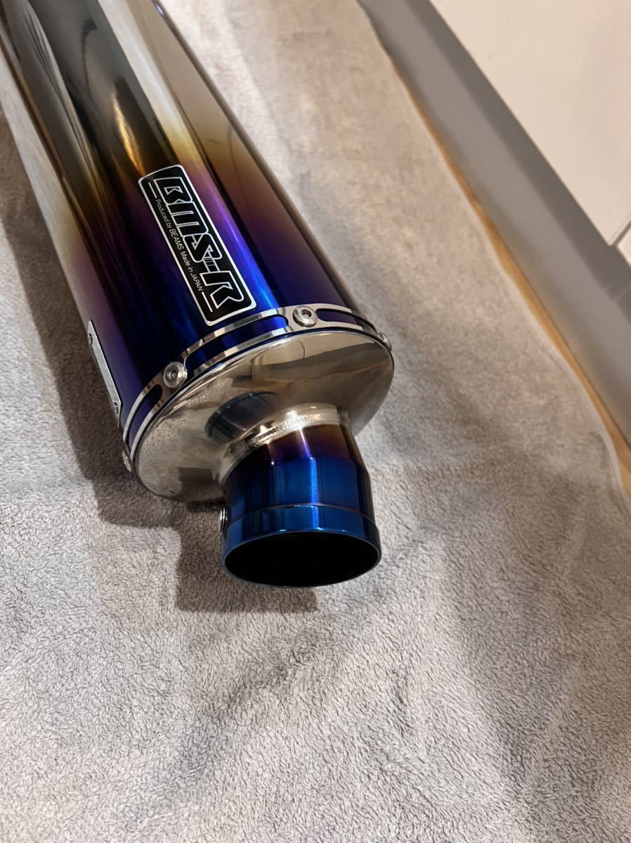 BEAMS BMS-R ビームズ汎用サイレンサー　ヒートチタンスラッシュカット BEAMS BMS-R ビームズ汎用サイレンサー ヒートチタンスラッシュカット