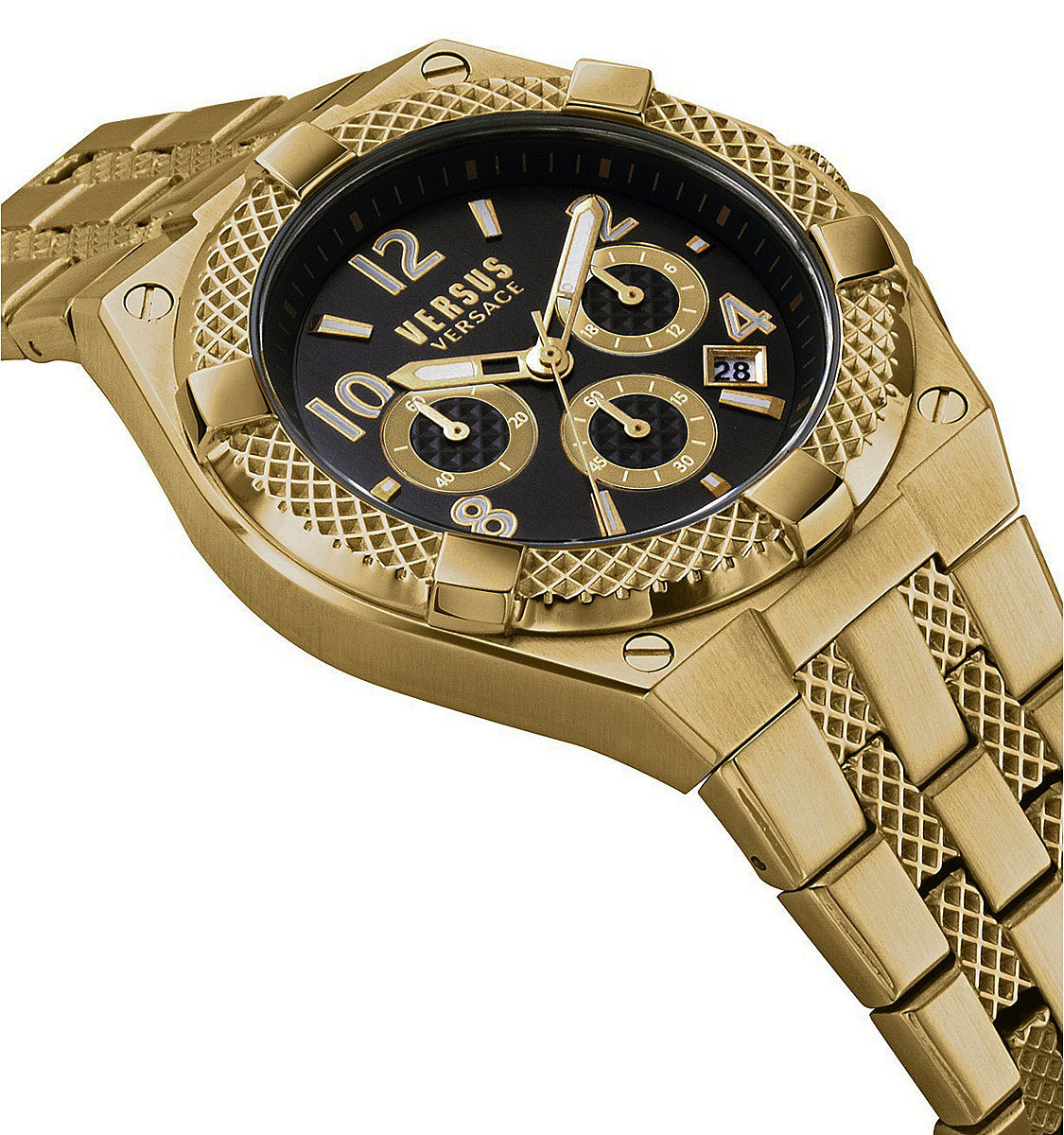 ヴェルサーチVERSACE ヴェルサスVERSUSヴェルサーチェ50m防水 クロノグラフ 腕時計 イタリアンブランド メンズ新品 未使用