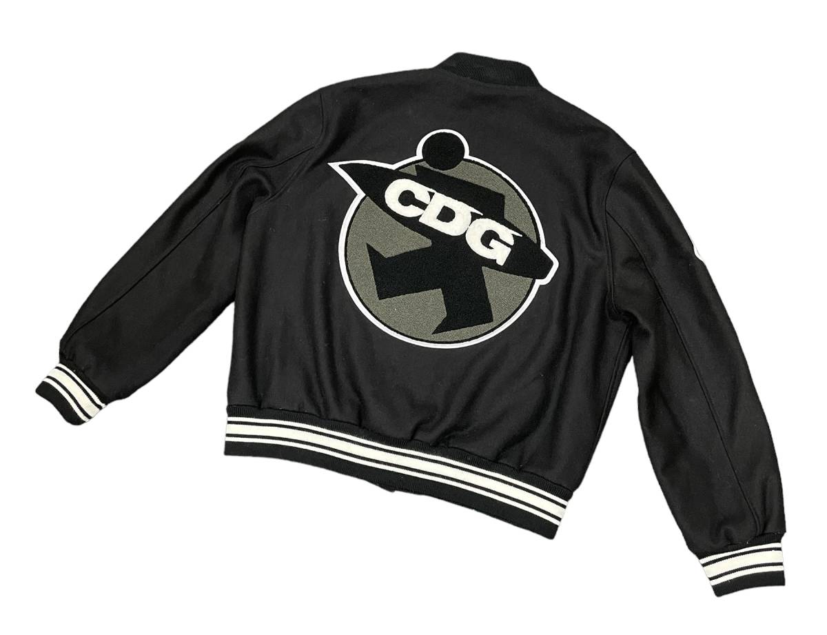 希少 □ STUSSY CDG VIRSITY JACKET コラボ バーシティージャケット 