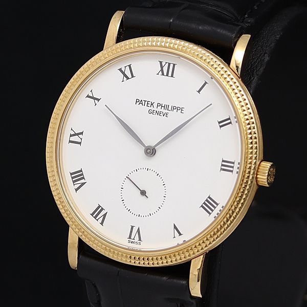 1円 箱付 稼働 美品 パテックフィリップ トップ18K/750 カラトラバ