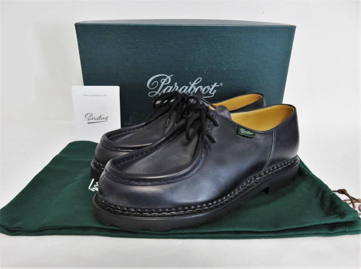 送料無料 新品 Paraboot MICHAEL 40.5 ネイビー フランス製 パラブーツ 