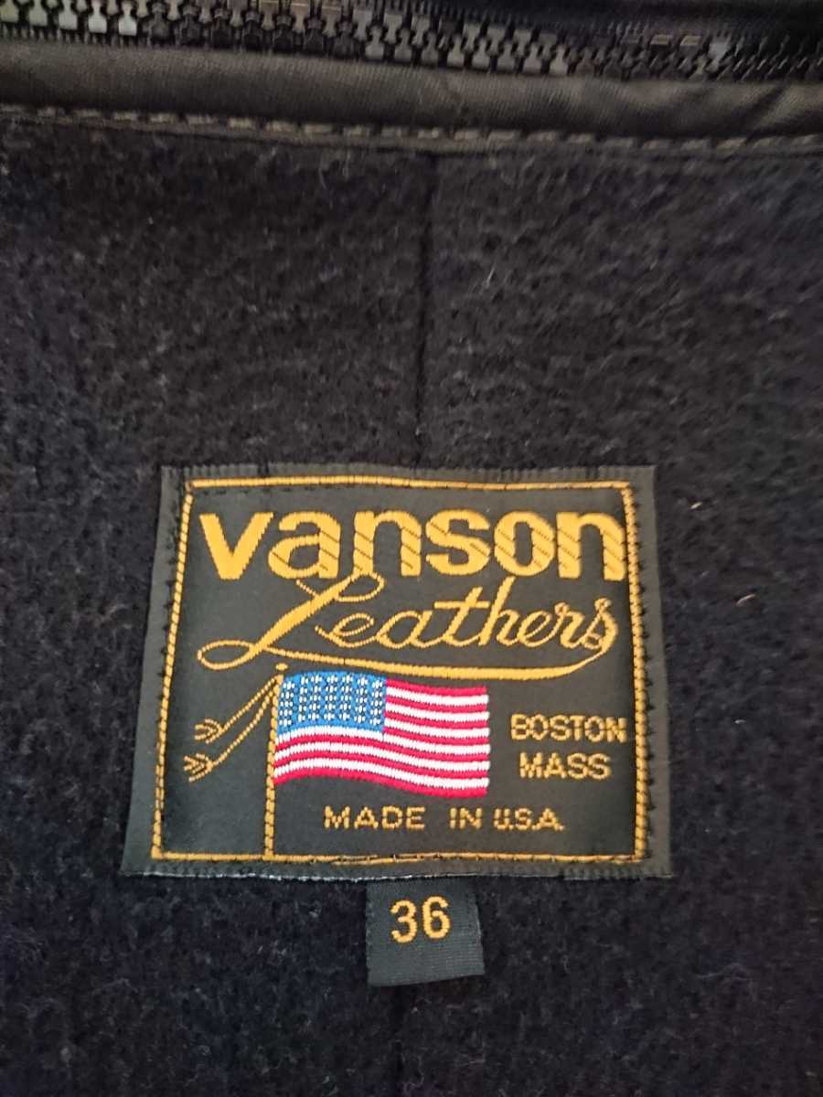 VANSON BONE バンソン ボーン レザー ライダース ジャケット シングル 36 スカル バンソン VANSON ボーン ダブル VANSON(バンソン 0