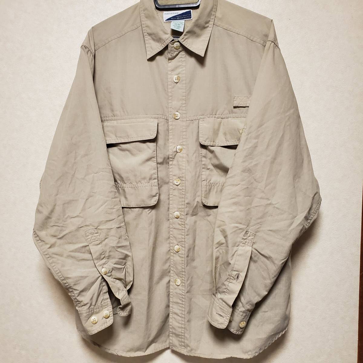 EXOFFICIO　美品 フィッシングシャツ 長袖シャツ メンズ SIZE XS　（日本のM-L位） エクスオフィシオ