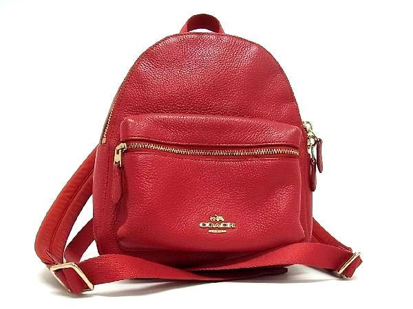 1円 □美品□ COACH コーチ F38263 レザー リュックサック バック 