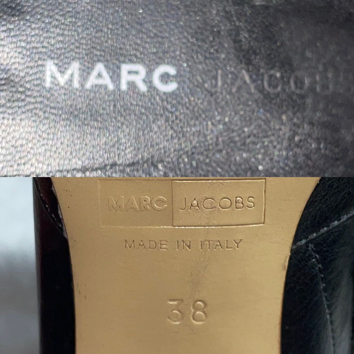 イタリア製】MARC JACOBS マークジェイコブス レザーショートブーツ 
