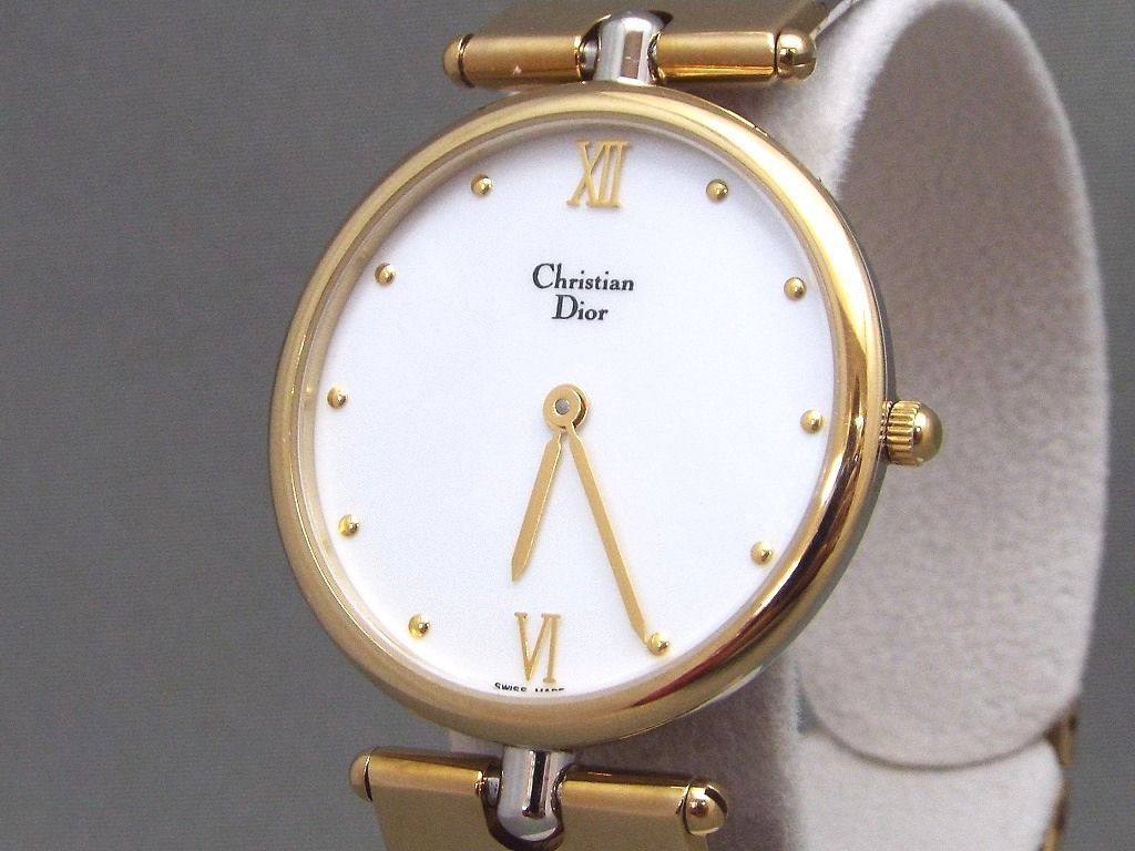 1円〜!! 良品! Christian Dior/クリスチャン・ディオール シェル文字盤 