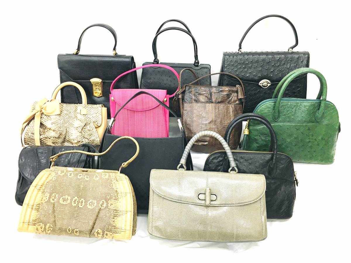 264 トップハンドル デザインバッグ エキゾチックレザー 