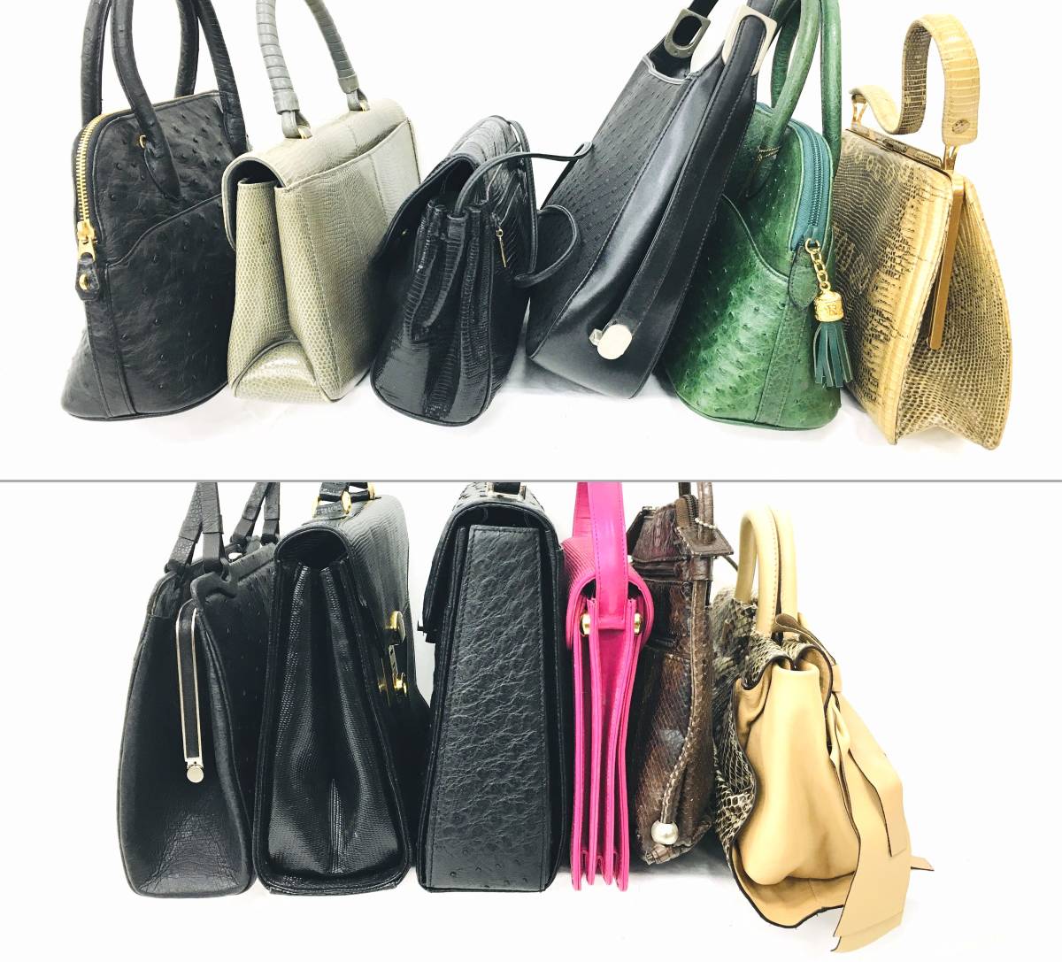 264 トップハンドル デザインバッグ エキゾチックレザー 
