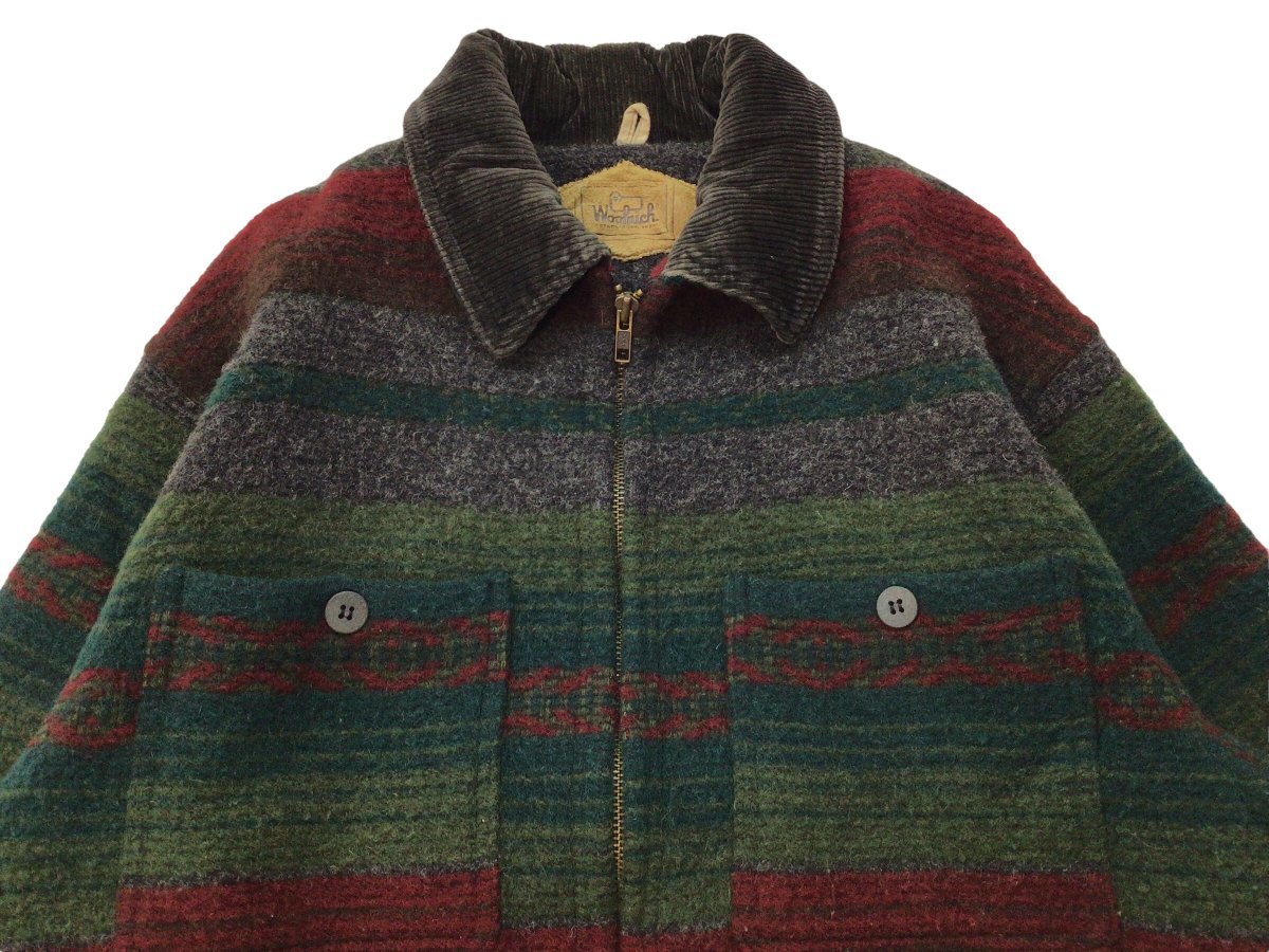 □90年代 米国製 WOOLRICH(ウールリッチ) 襟コーデュロイ ジップ 