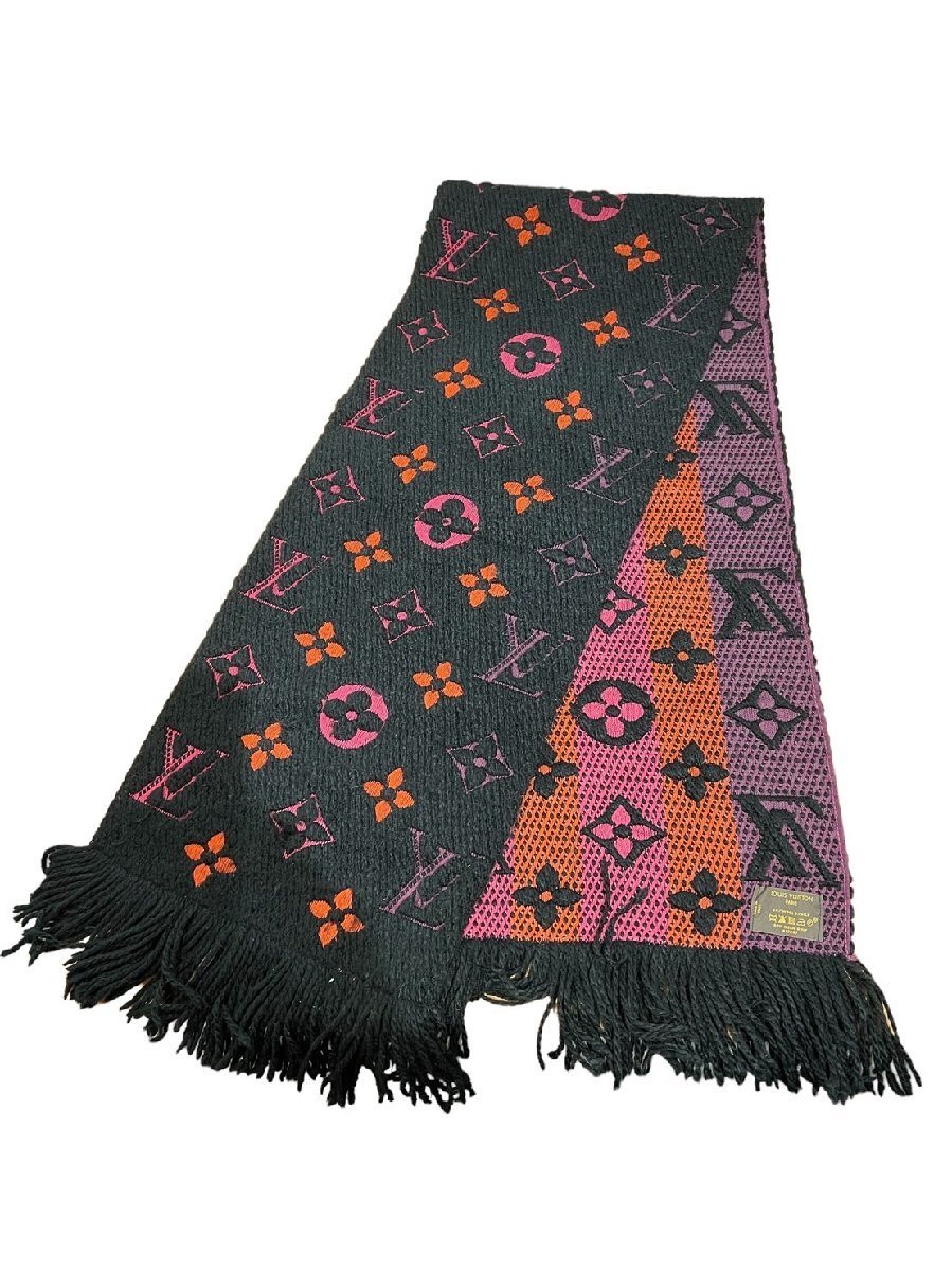 LOUIS VUITTON ルイヴィトン モノグラム マフラー ウール×シルク
