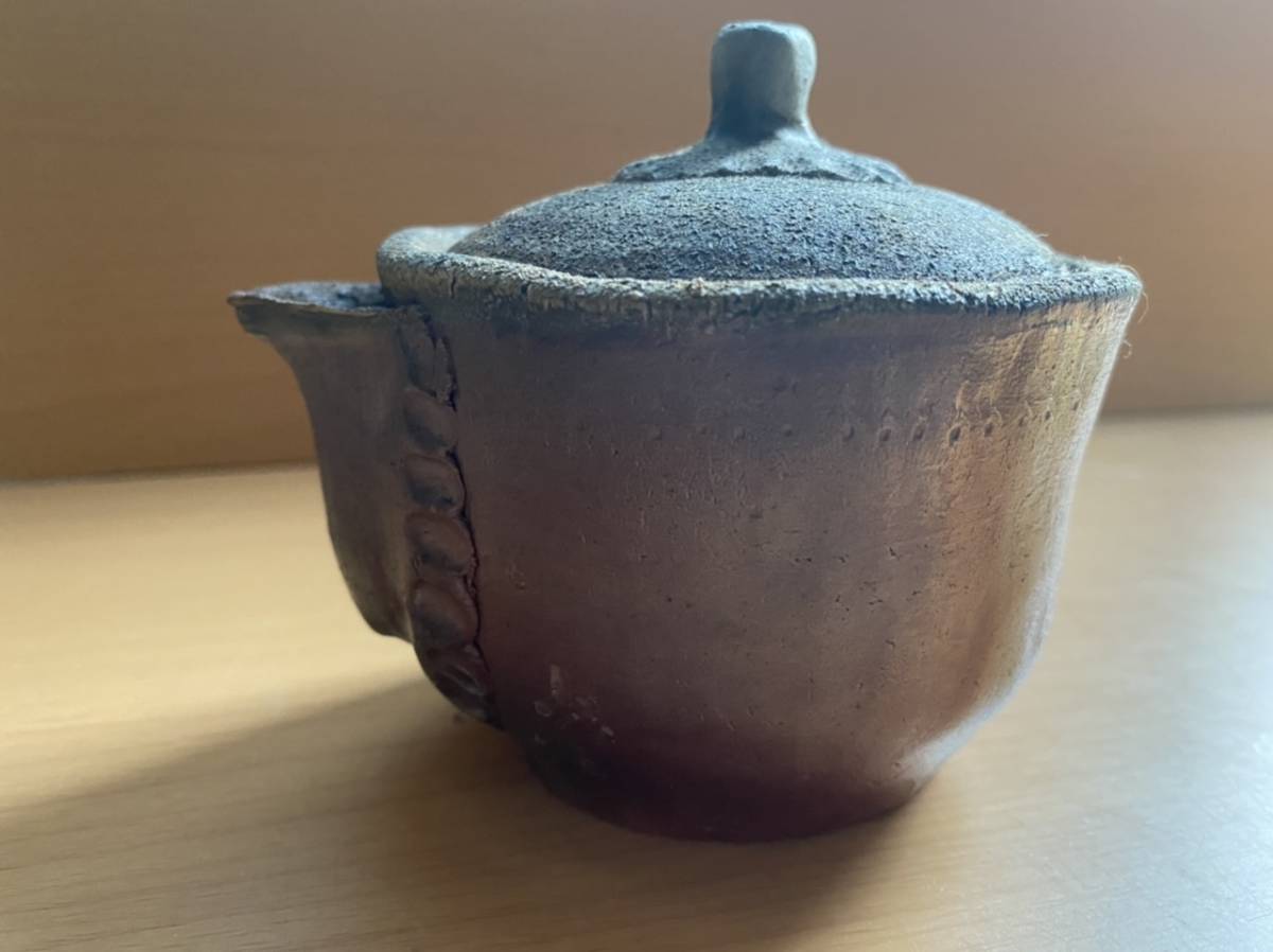 備前焼 在銘 手捻り急須 宝瓶 煎茶道具 煎茶道具 在銘 急須 18