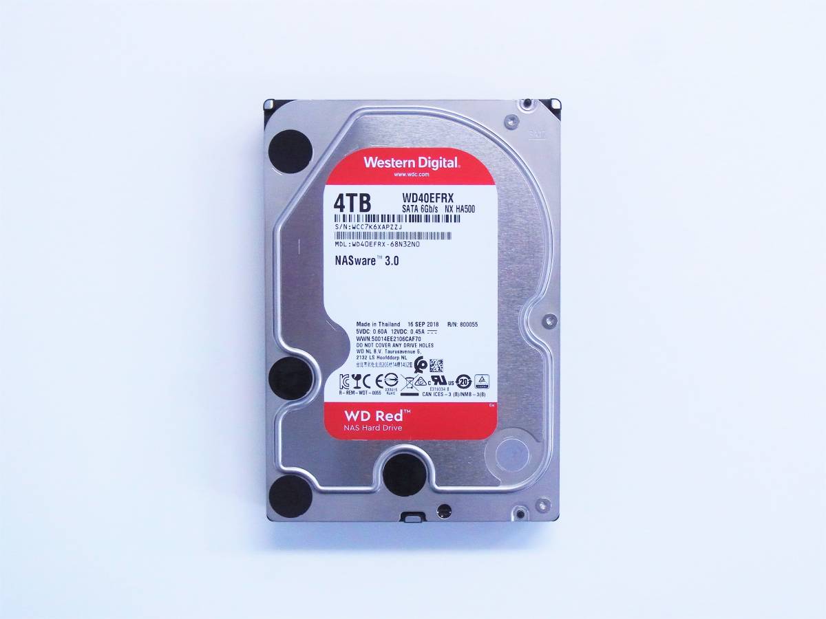 WD Red 4TB HDD WD40EFRX正常動作3.5インチ公式オンライン