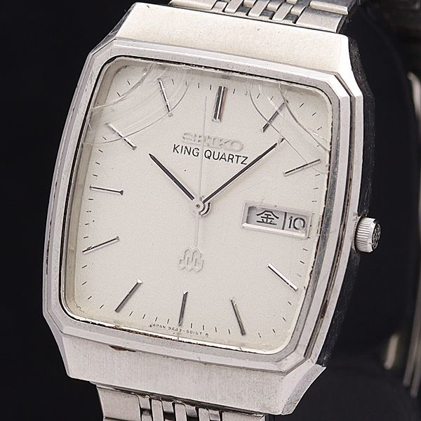 メンズ 稼働 新品電池 SEIKO キングクォーツ KQ デイデイト