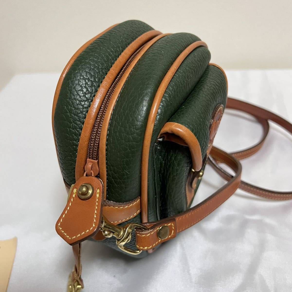 極美品】DOONEY&BOURKE ミニショルダーバッグ ポシェット グリーン 