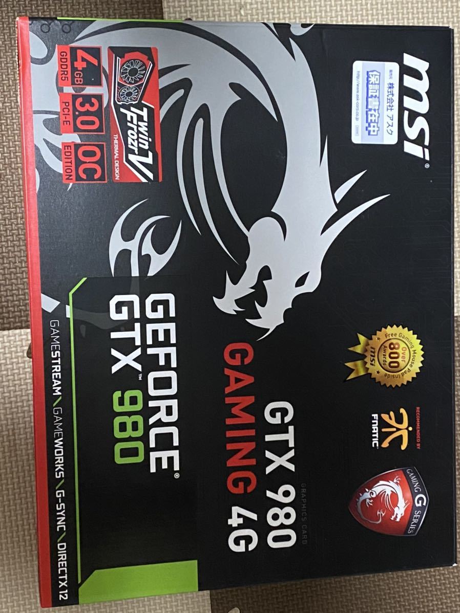0 GTX MSI 4G GAMING GeForce Graphics | グラフィックボード GTX980