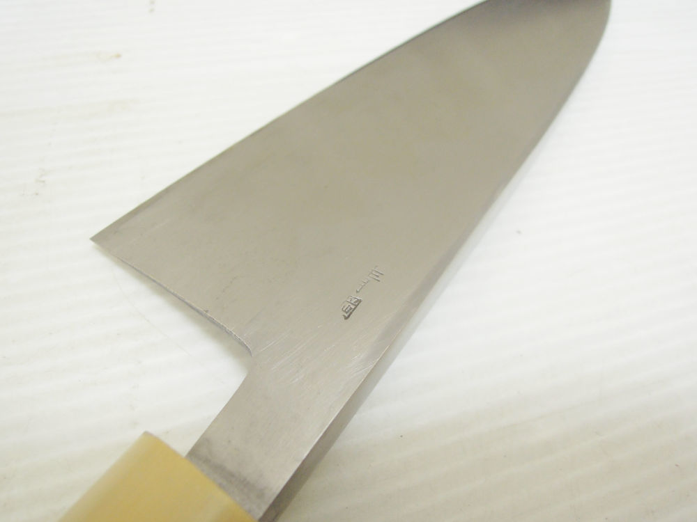 3315) 良品 正本 総本店 出刃 包丁 青鋼 刃渡り18.5cm 和包丁 正本 包丁