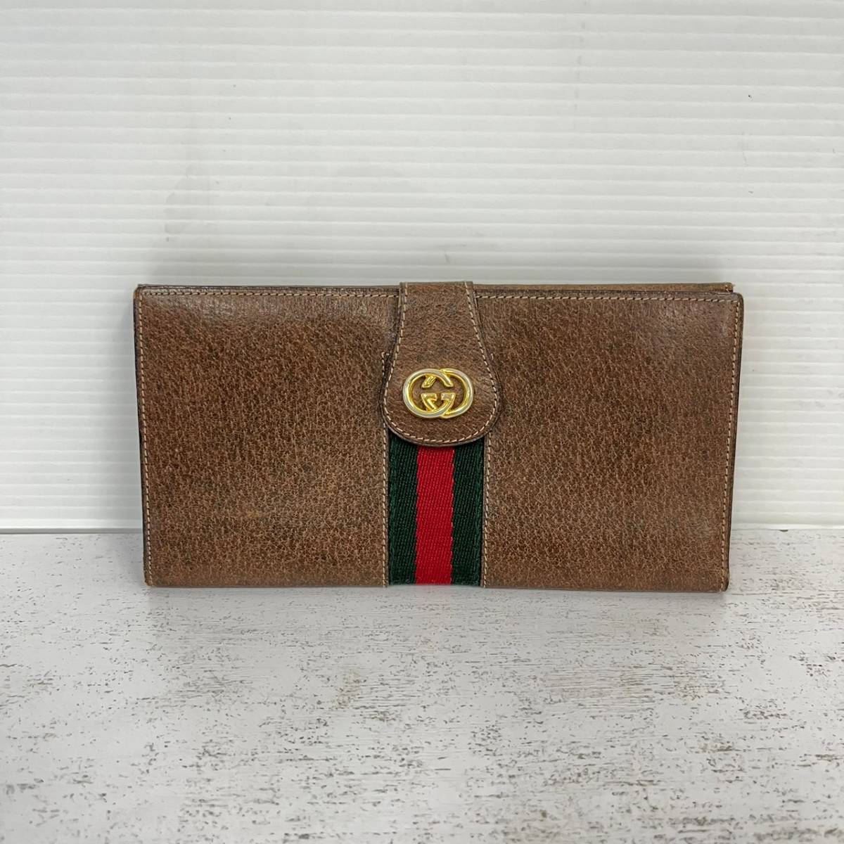 オールドグッチ GUCCI ヴィンテージ シェリーライン レザー 長 グッチ 