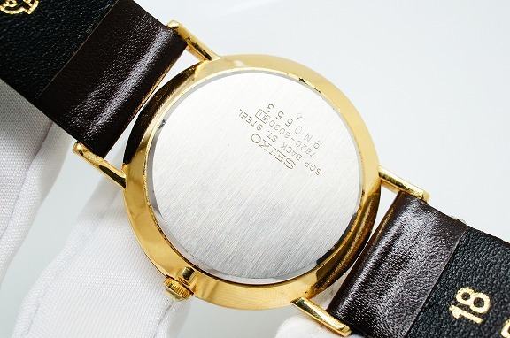 K70 作動良好 ベルト SEIKO セイコー シャリオ 金文字盤 7820-8030 