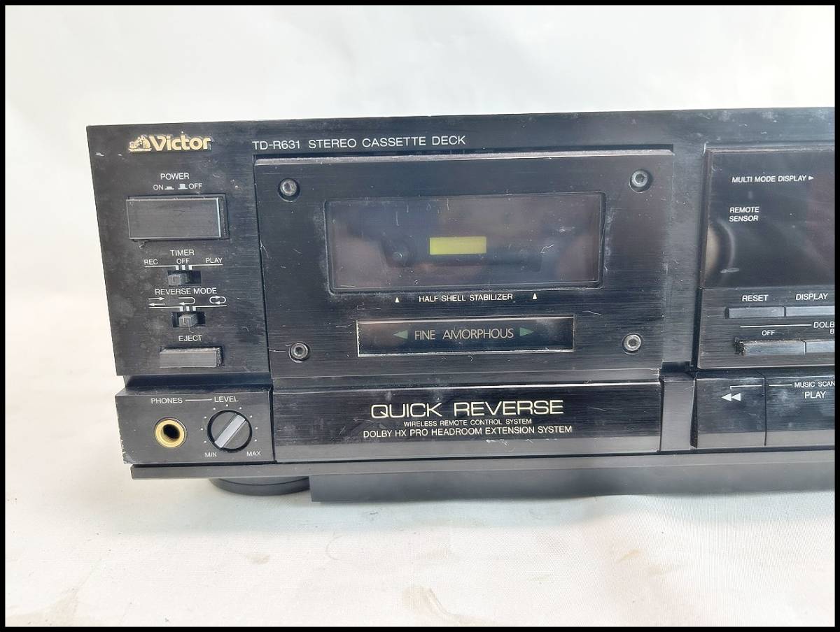 再生確認OK ビクター カセットプレーヤー カセットデッキ TD-R631