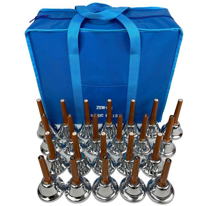 ■【極美品】全音 ミュージック ゼンオン ハンドベル 23音 ケース付 □全音 ミュージック ゼンオン ハンドベル 23音 ケース付 □極美品全音