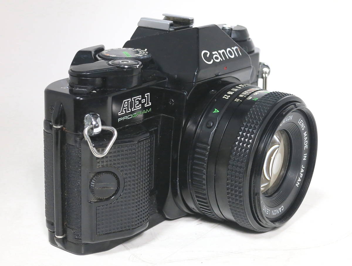 Canon AE-1 50mm Camera Program Film f⁄1.8 with Lens 35mm - Black